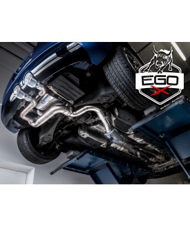 Auspuff - EGO-X Abgasanlage 3,5″ mit 3″ MSD für VW Golf 6 R / Golf 5 R32 inkl. Gutachten
